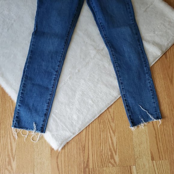 FOREVER 21 FRAYED HEM STRETCH PANTS - Picture 4 of 8